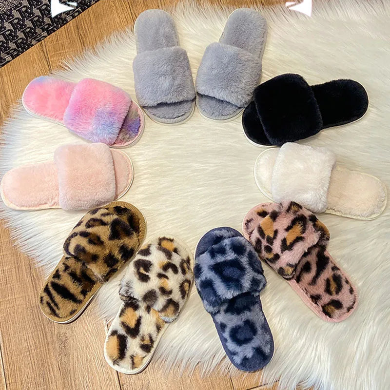 Kids Fur plush slippers Home