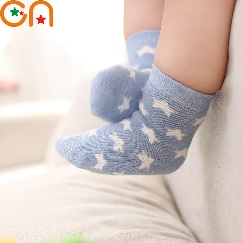 5 Pairs Kids Soft Cotton Socks