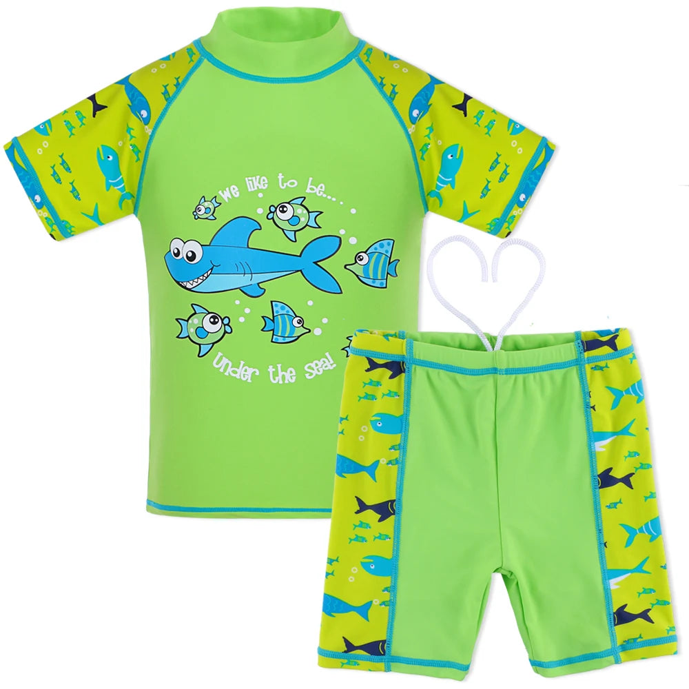 Two Piece Swimsuit Cartoon Shark