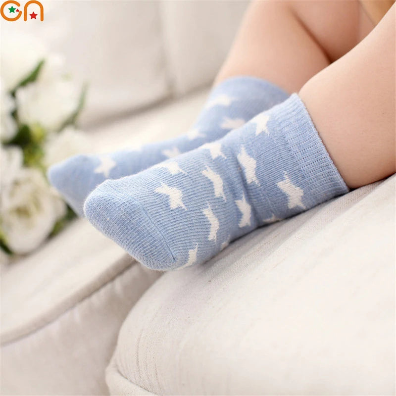 5 Pairs Kids Soft Cotton Socks