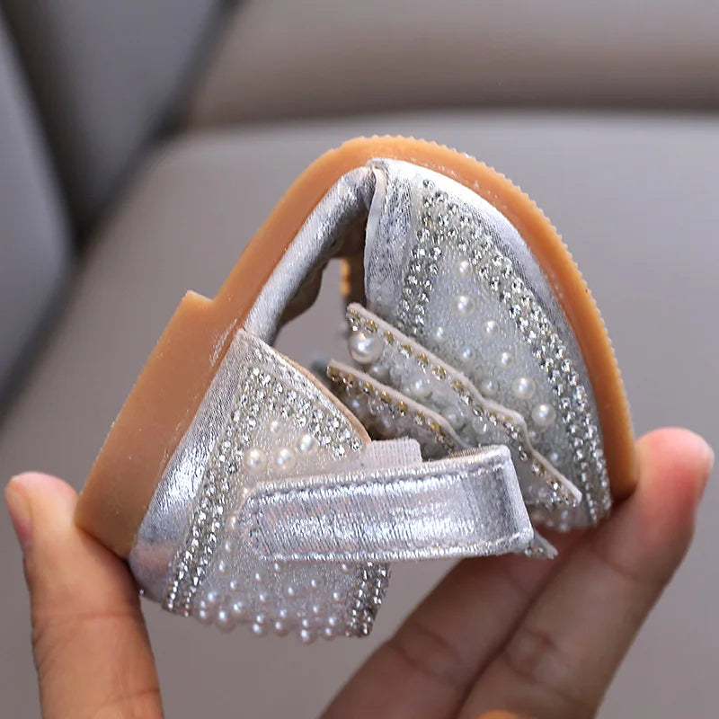 Sequins Bow Rhinestone Sandals