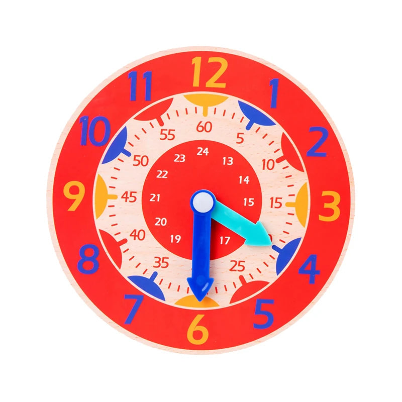 Wooden Clock Toys Time Learning