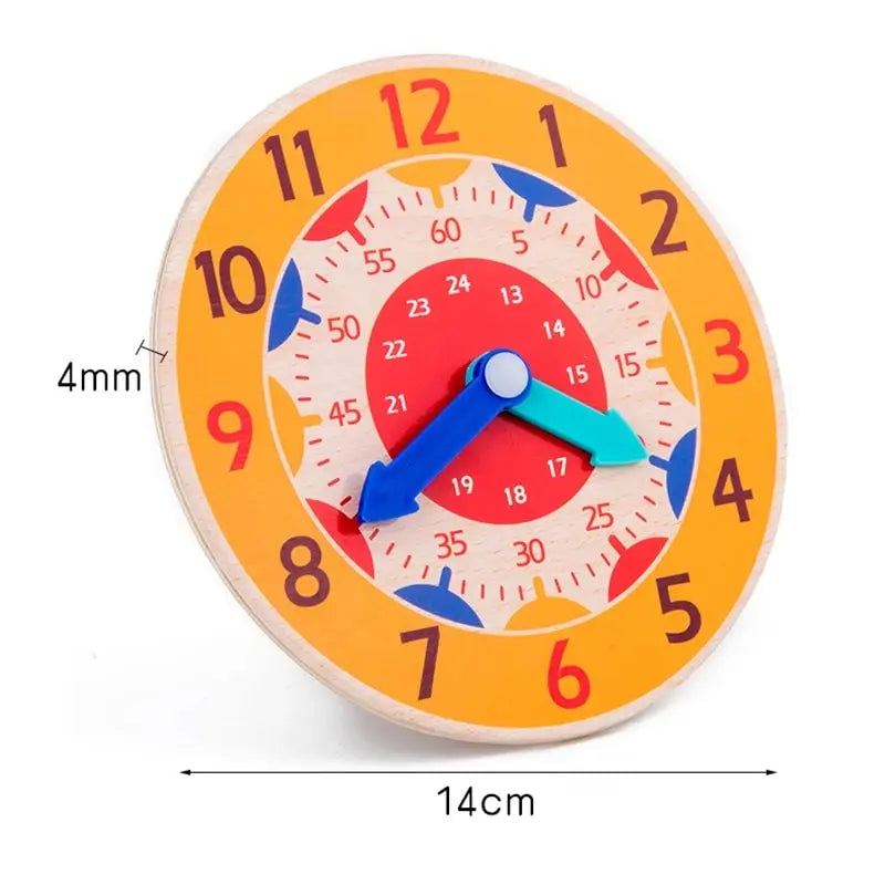 Wooden Clock Toys Time Learning