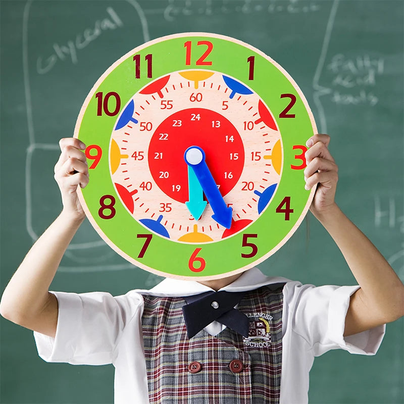 Wooden Clock Toys Time Learning