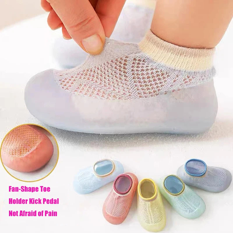 Summer Mesh Baby Socks with soft sole