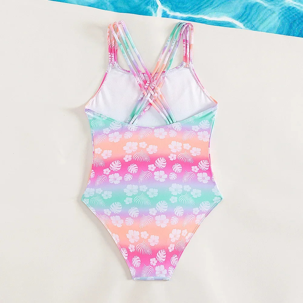 One Piece Swimsuit Floral Beach Wear