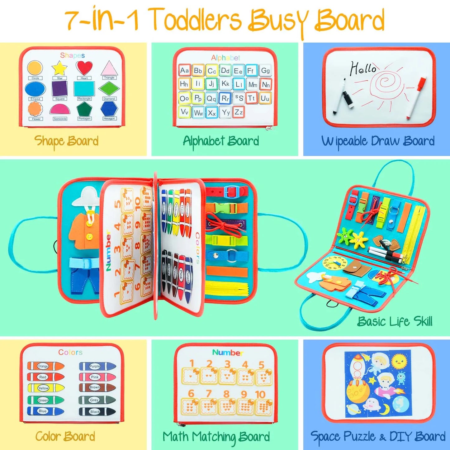 Busy Board Animals Nature 0-3y