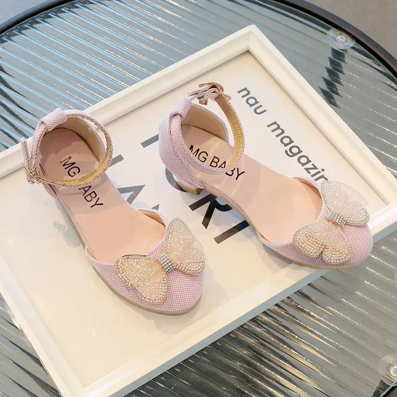 Little Girl Bow Diamond Princess Shoes