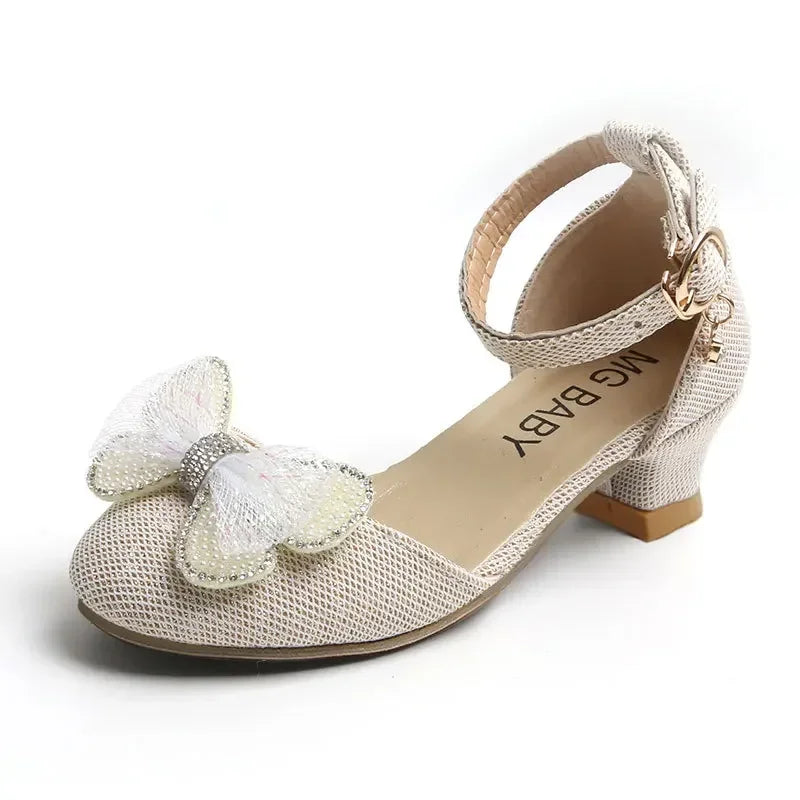 Little Girl Bow Diamond Princess Shoes