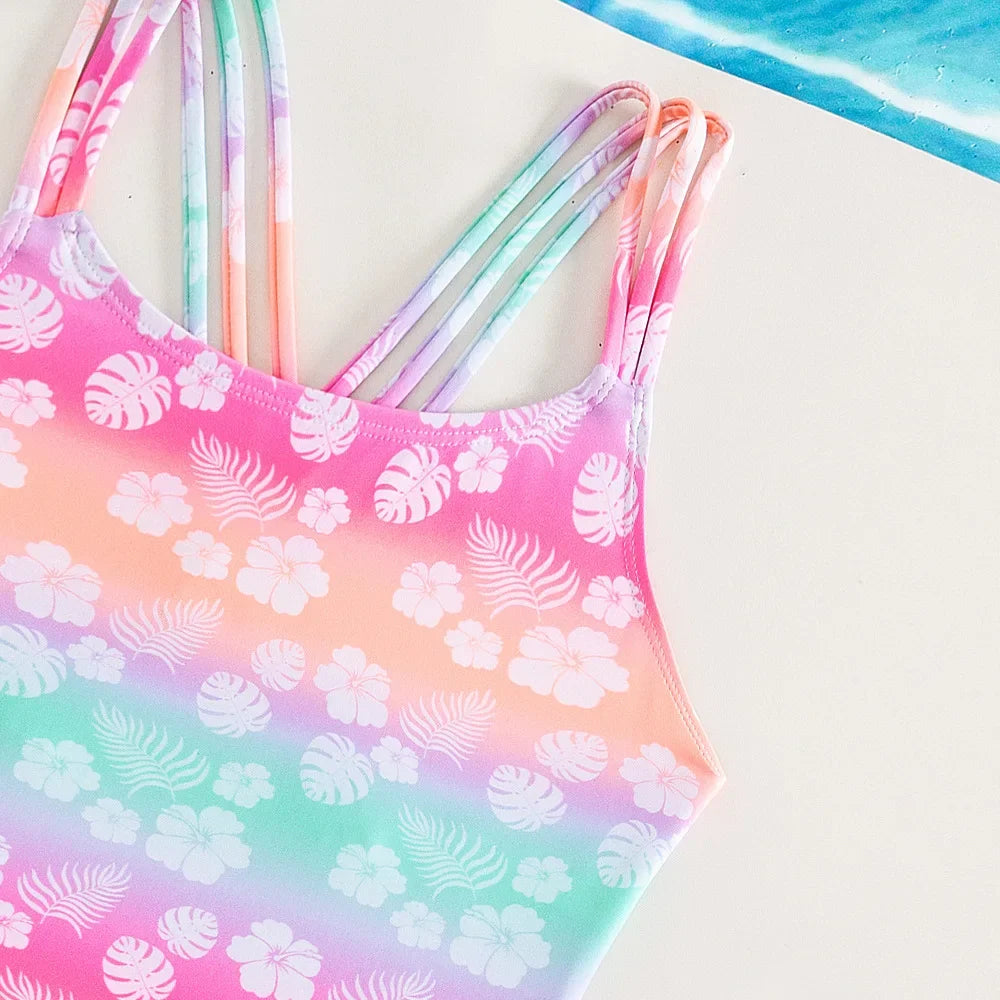 One Piece Swimsuit Floral Beach Wear