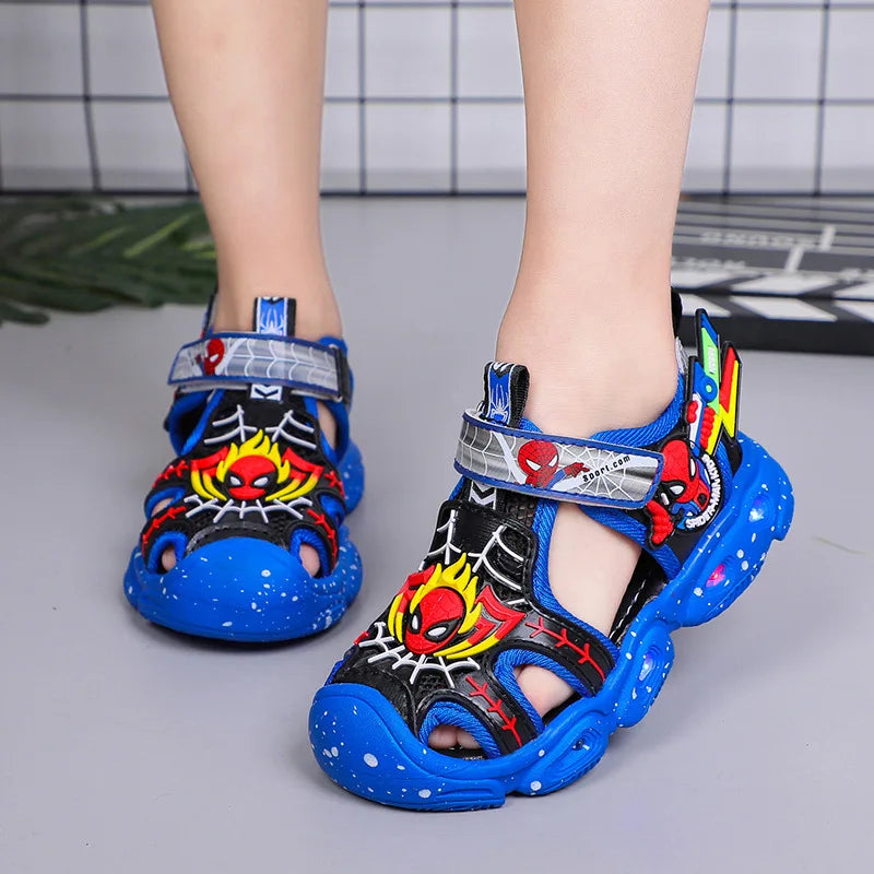 Kids Spiderman Sandals Soft Non-slip