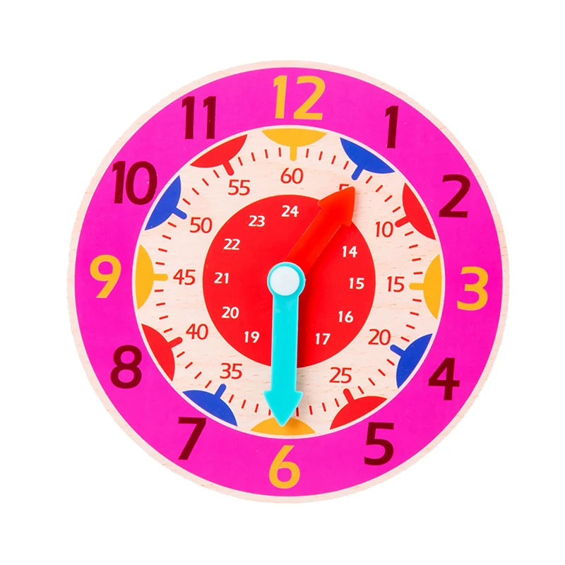 Wooden Clock Toys Time Learning