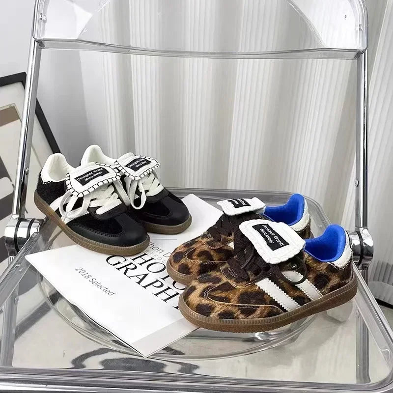 Children Genuine Leather Sneakers