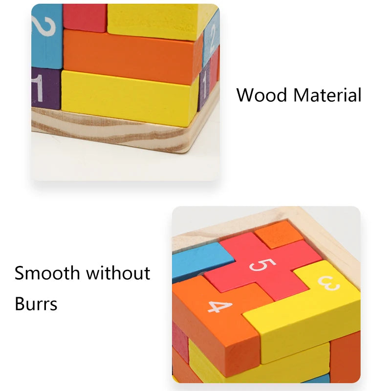 Colorful Wooden Blocks Puzzles