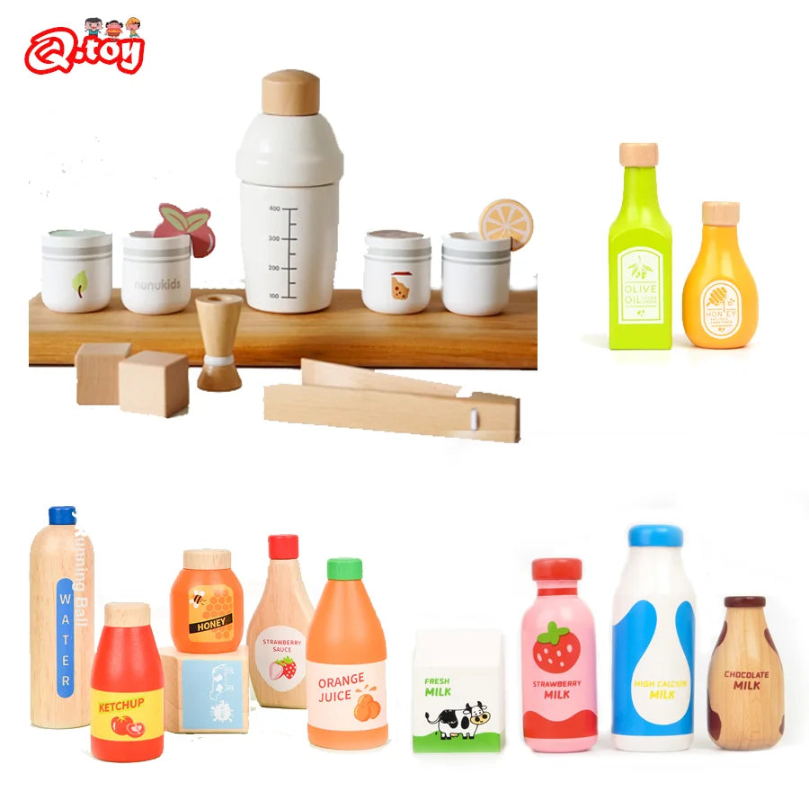 Wooden Drink Set Kitchen toy