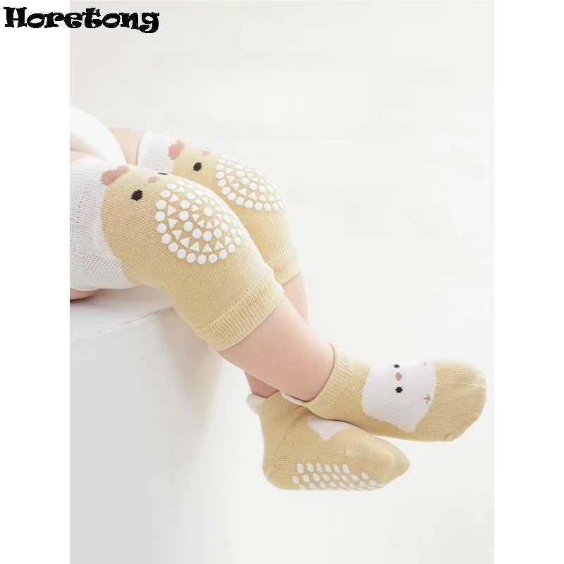 Baby Knee Pad And Floor Socks Set