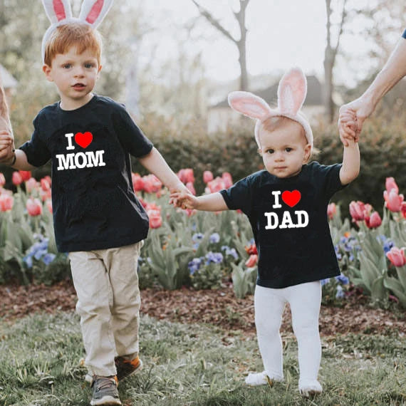 I Love Mom/Dad Kids tshirts