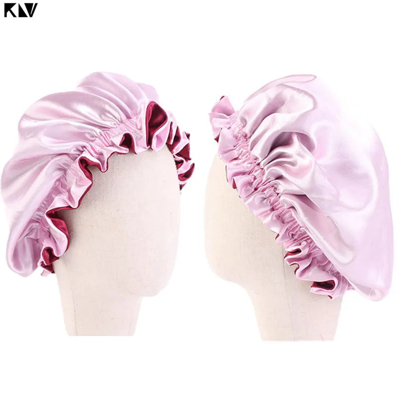 Silky Satin Bonnet Double Layer