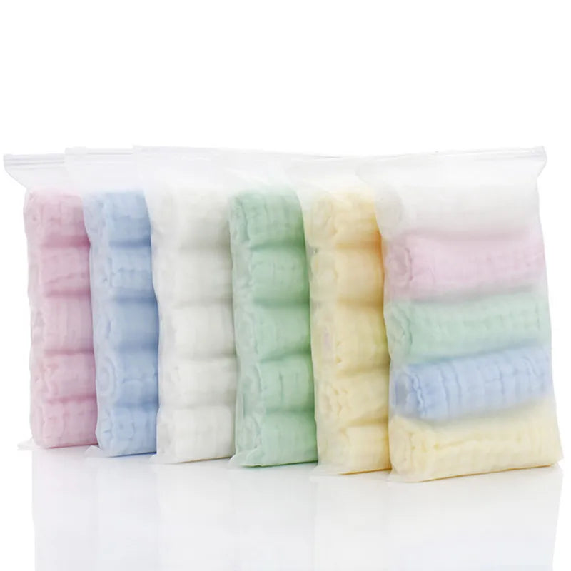 5 pieces/set of muslin towel