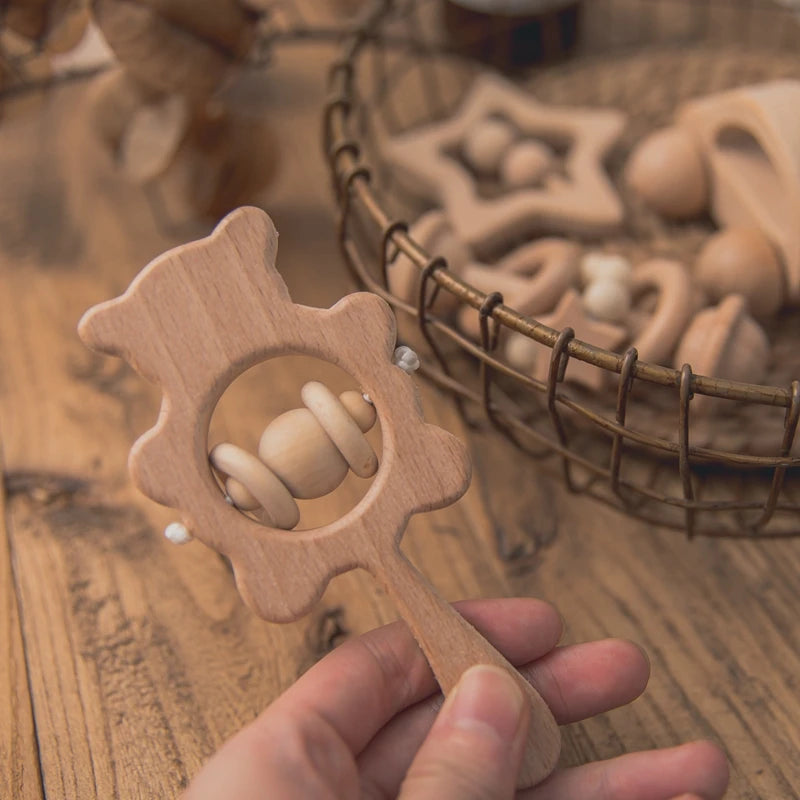 Baby Wooden Rattles Sets