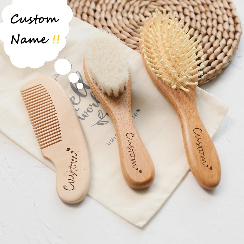 Custom Baby Hair Comb Brush Set