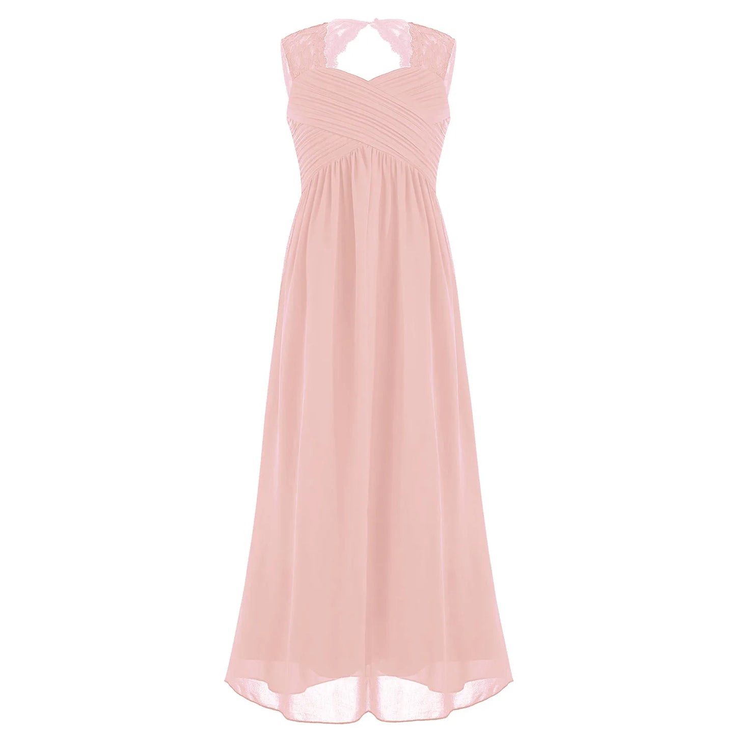 Kid Lace Chiffon Maxi Dress