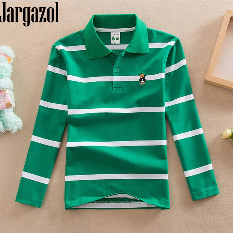 polo long sleeve stripe shirt