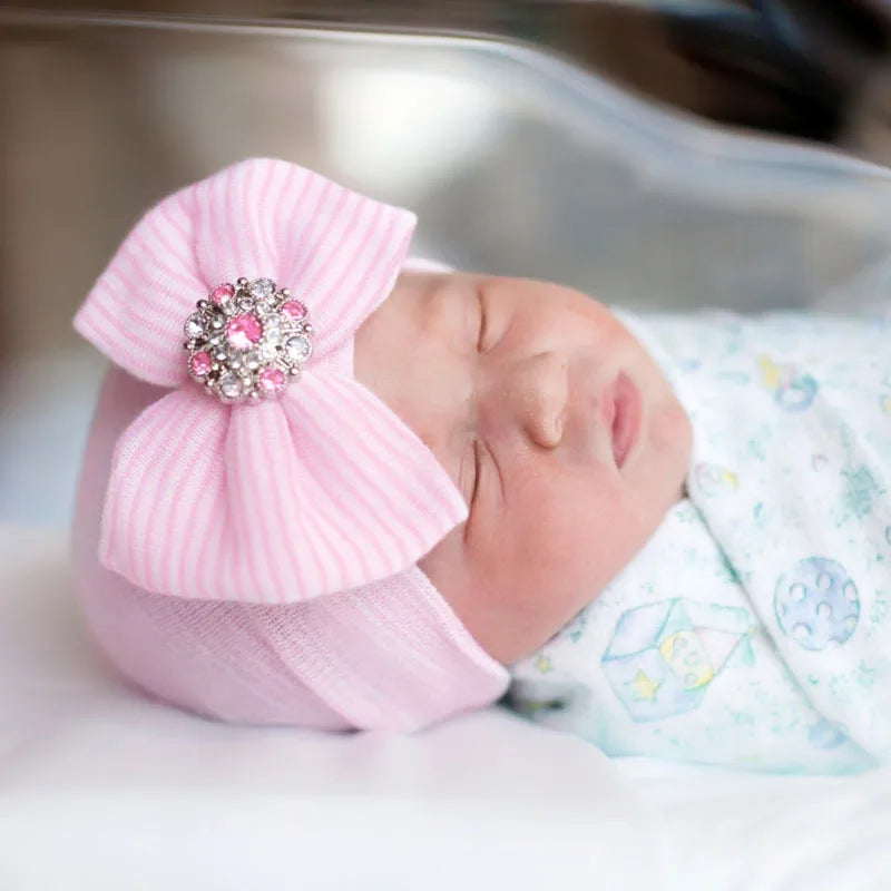 Knit Striped Baby Beanie