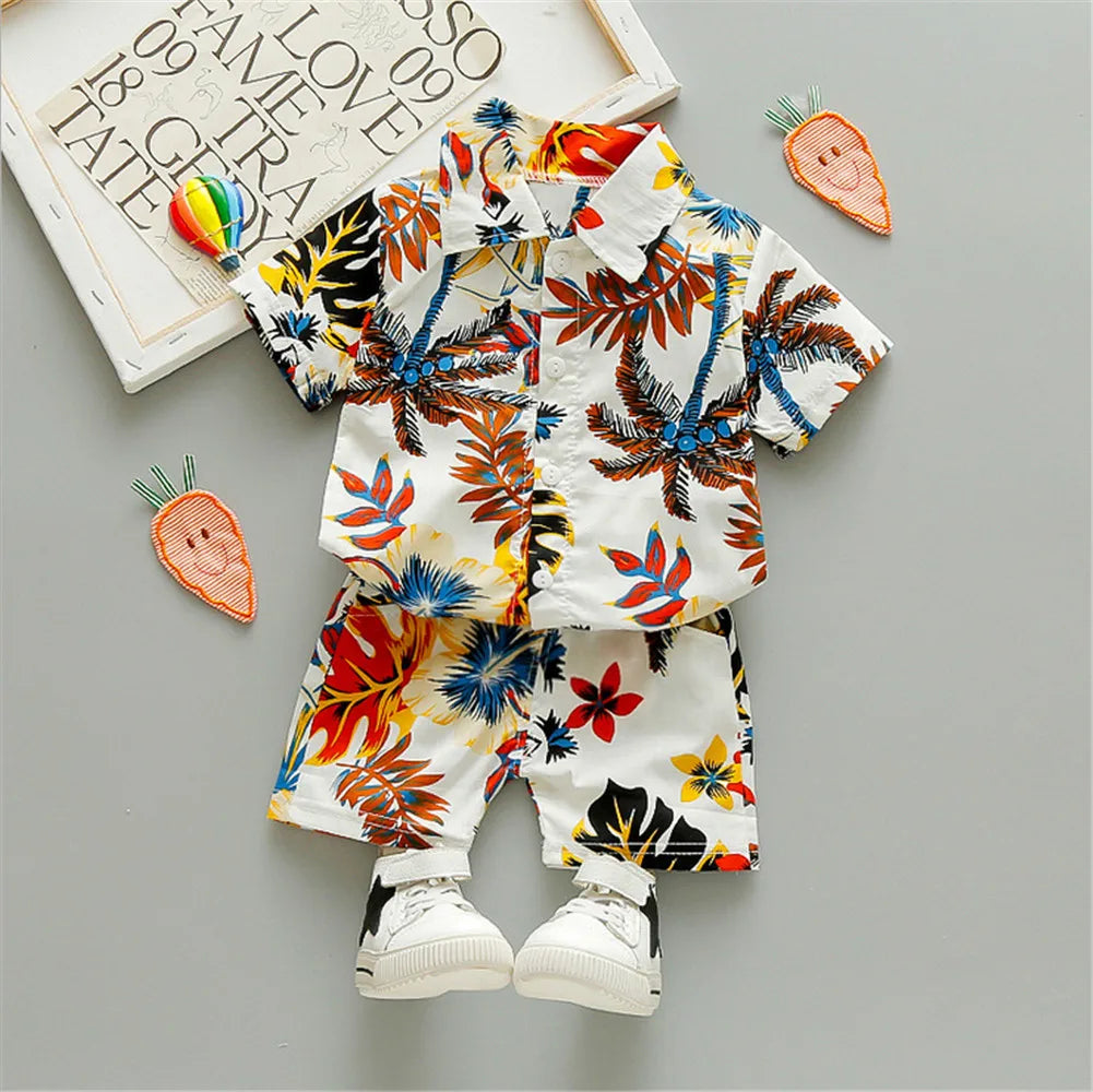 0-5Y Summer Floral Print Sets 2Pcs