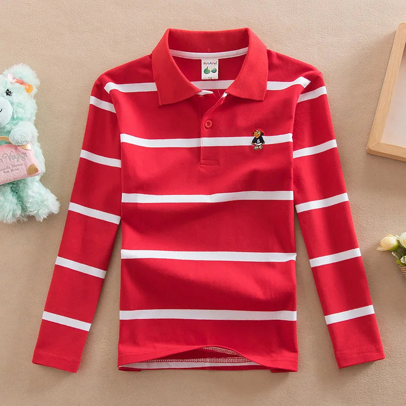 polo long sleeve stripe shirt