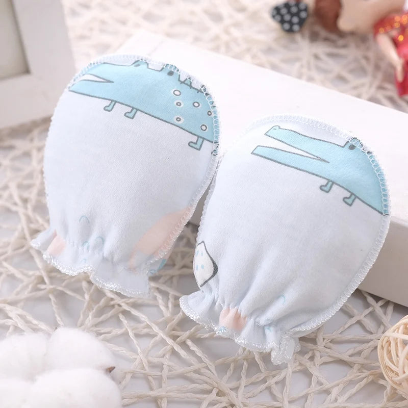 5pairs Newborn Mittens Cotton Soft