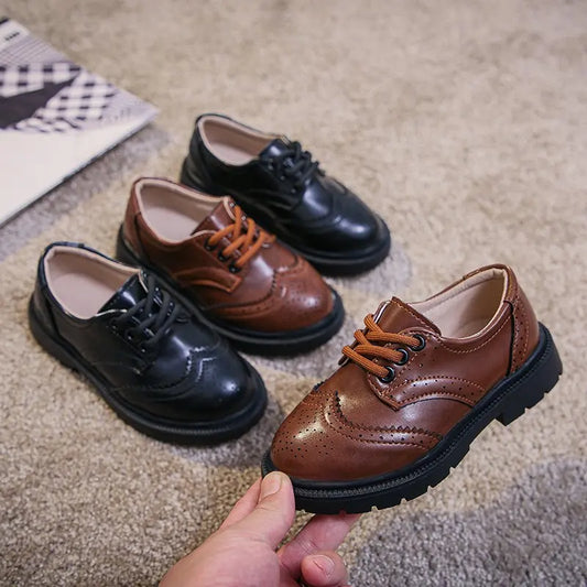 Leather Shoes for Boys Lace-up