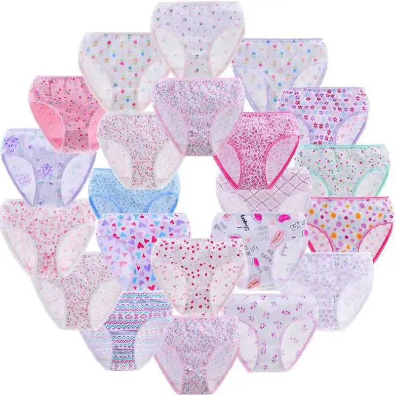 6pcs Underwear Girls Florals