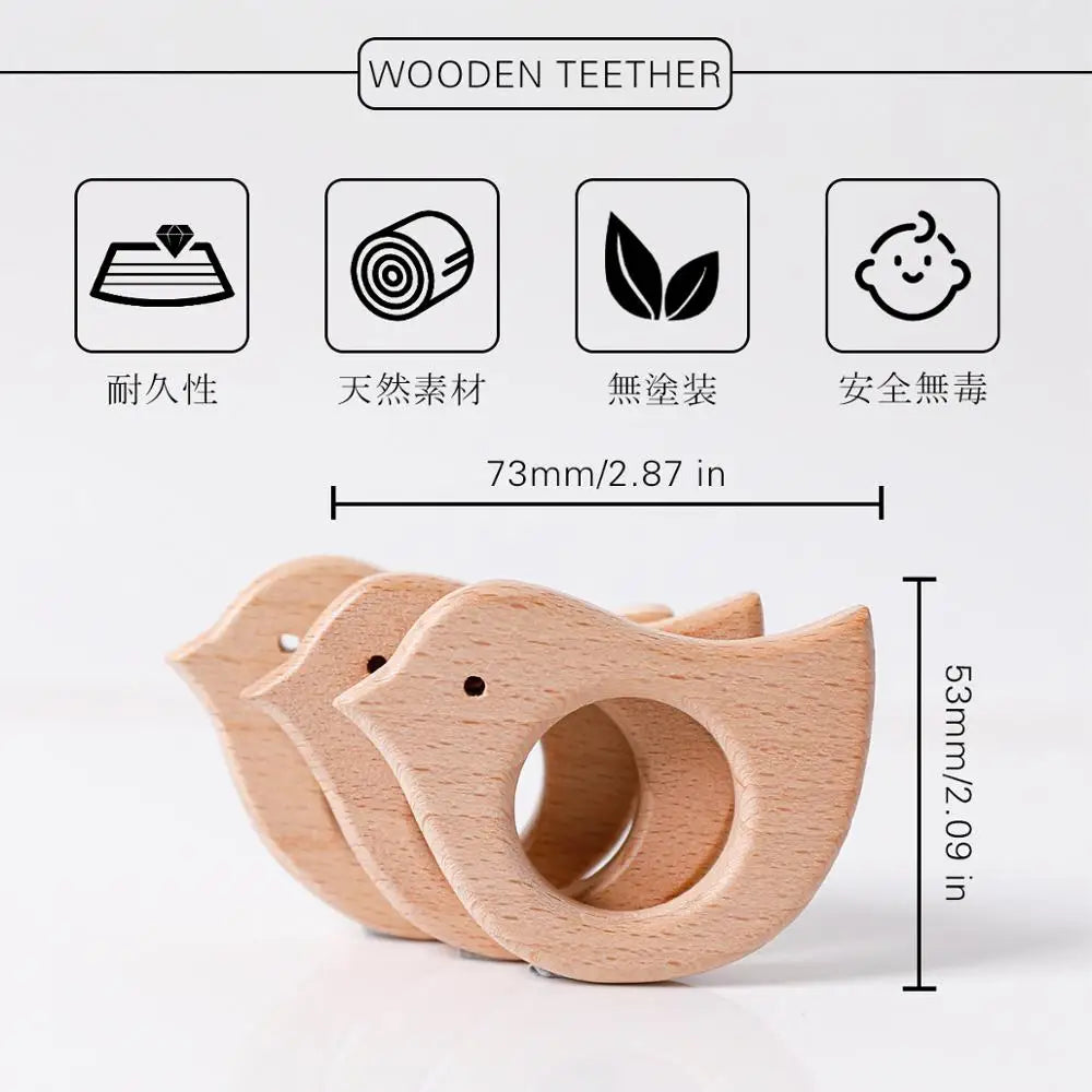 1pc Teether Wooden Animal