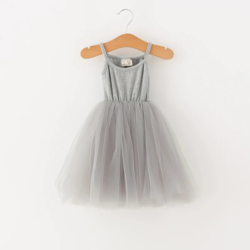 Girls Summer Sleeveless Tutu Dress