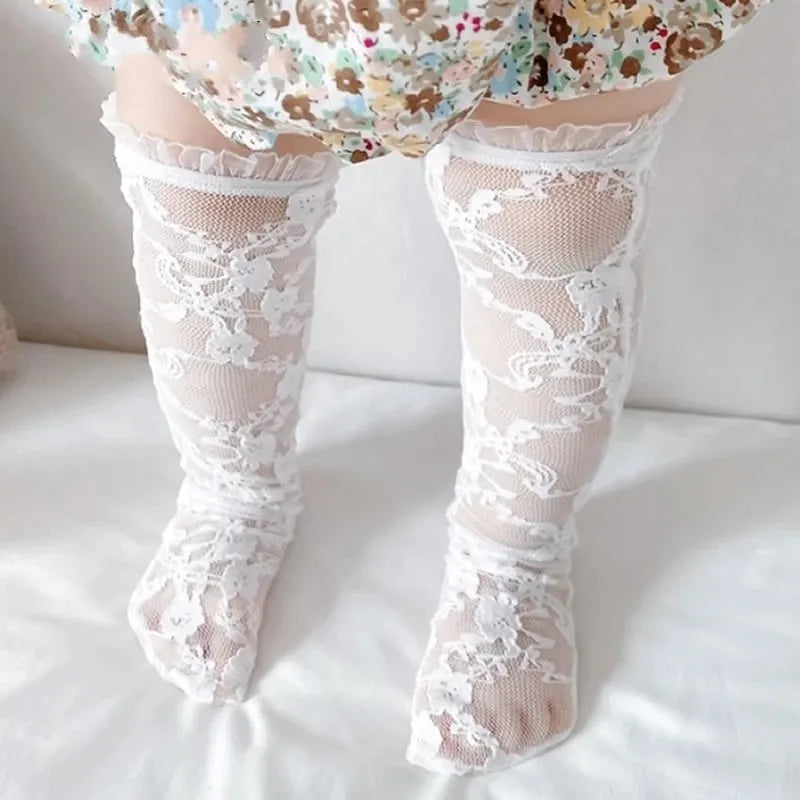 lace knee high socks