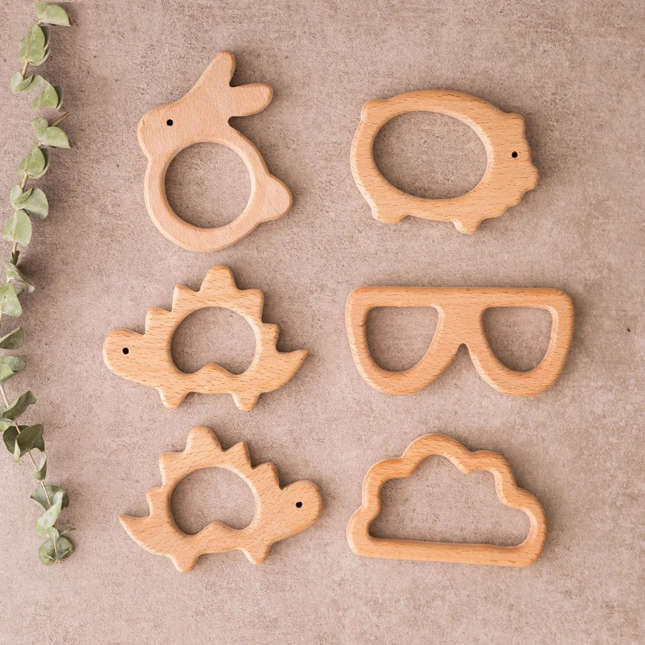 1pc Teether Wooden Animal
