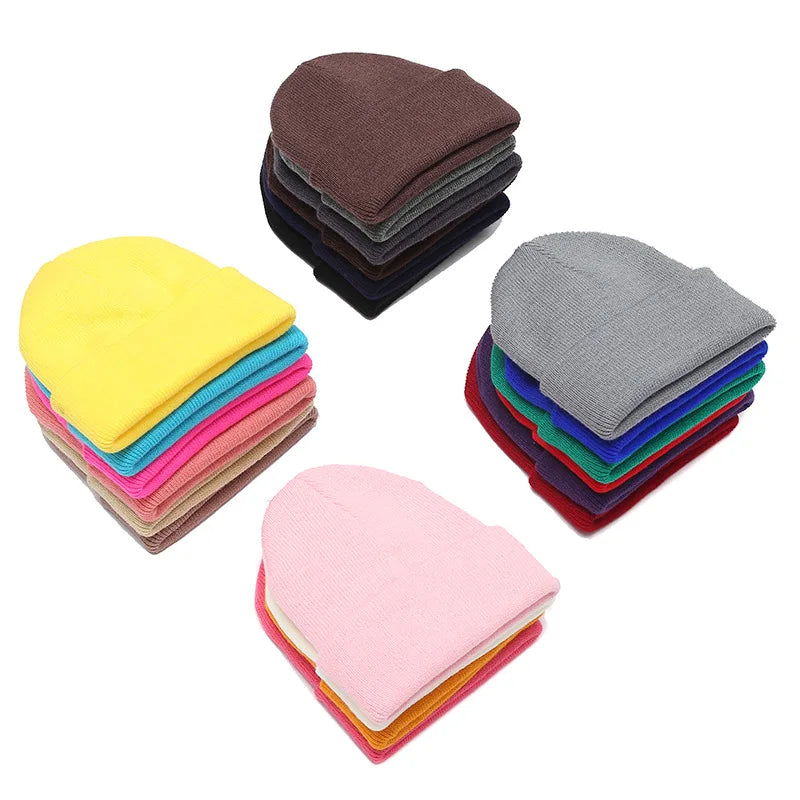 Kids solid colour beanie