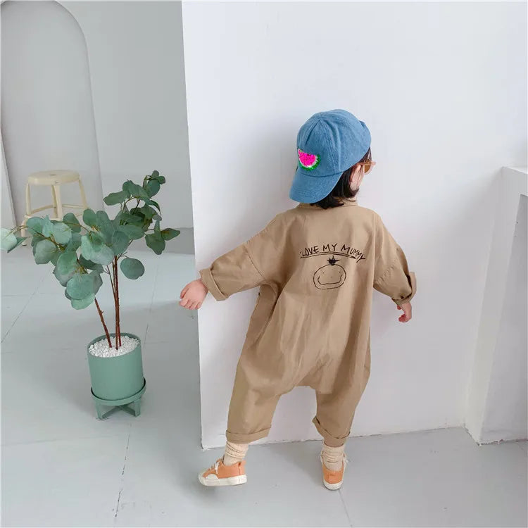 Children Jumpsuit Casual Denim 1-7 Y