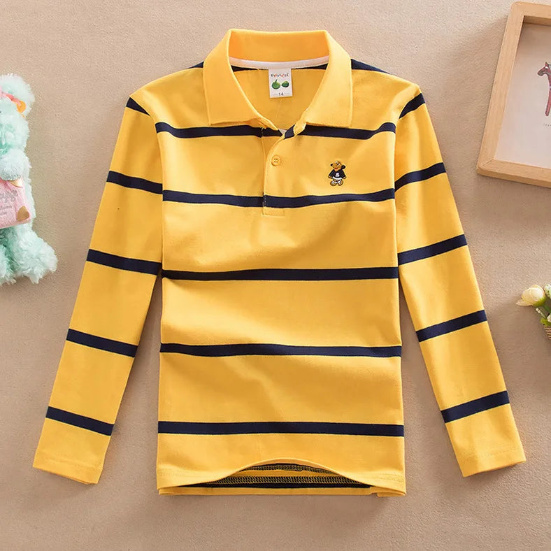 Striped T-shirt Long Sleeve Polo