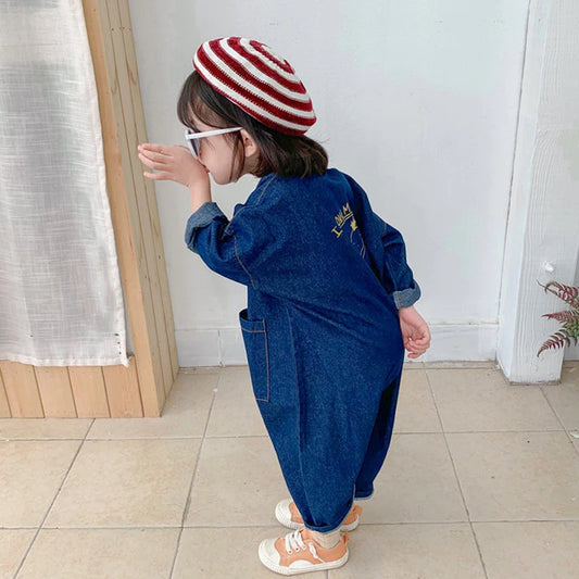 Children Jumpsuit Casual Denim 1-7 Y