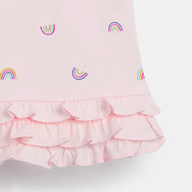 Summer Dress Cotton Pink Rainbow