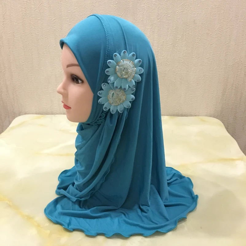 girl hijab with flowers cute hijab