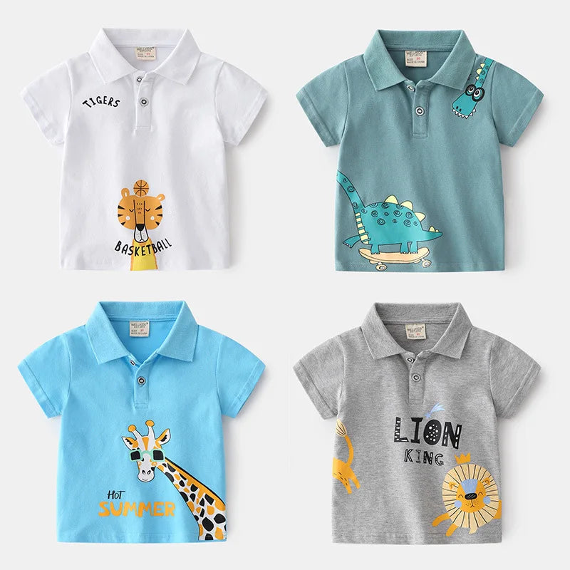 Summer Cute Polo T-shirts For Boys