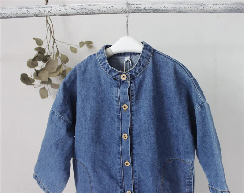 unisex Children Denim Jumpsuits