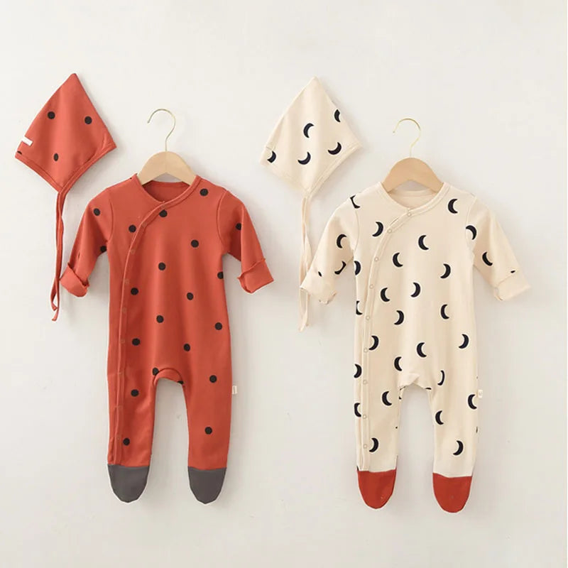 Spring Print Cotton Jumpsuit