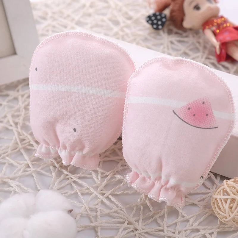 5pairs Newborn Mittens Cotton Soft