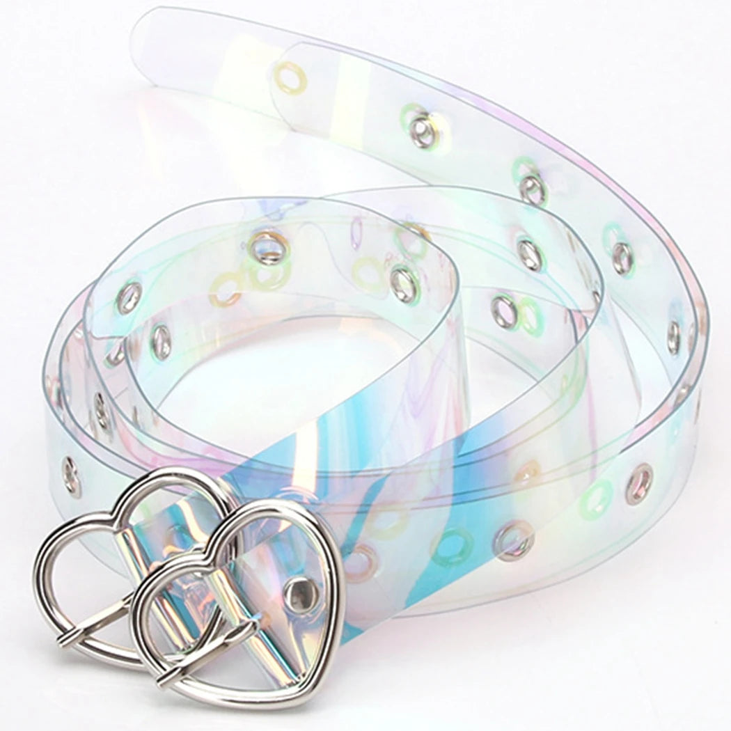 Women Plastic Belt Transparent