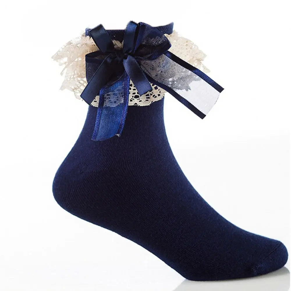 Lace Short Frilly Ruffle Cotton Socks