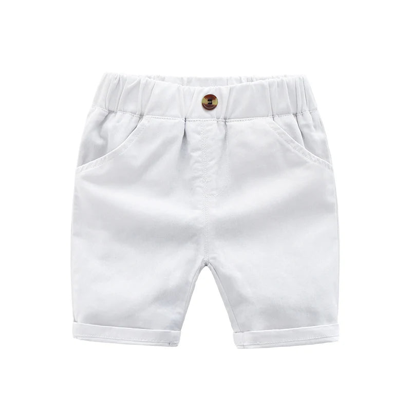 Boys Shorts Cotton Solid Color